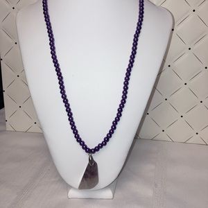 Amethyst stone pendant necklace ❤️